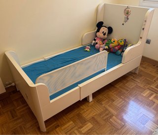 Cama infantil extensible blanca 89 x 175 x 100
