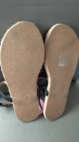 Sandalias Cokett N.41 pedrería cáñamo