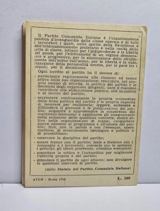 Tessera Partito Comunista Italiano 1959