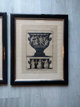 2 Cuadros Motivos Griegos Marco Negro
