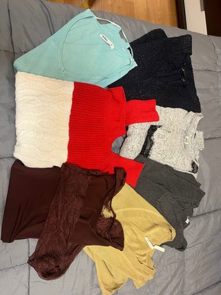 Lote 7 jerseys y camisetas mujer