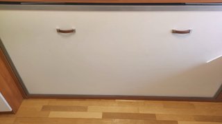 Dormitorio juvenil con cama abatible blanco