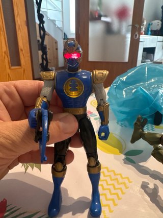Figura Power Rangers Azul Ninja Storm con luz 2002