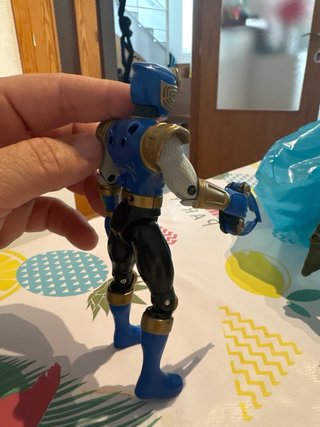 Figura Power Rangers Azul Ninja Storm con luz 2002