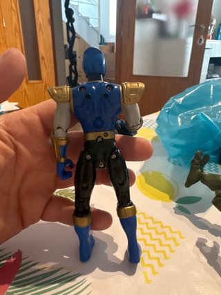 Figura Power Rangers Azul Ninja Storm con luz 2002