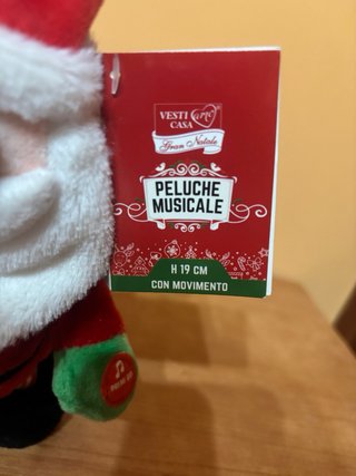 Babbo Natale Peluche Musicale con Movimento