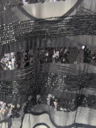 Camiseta Bershka Transparente y Lentejuelas