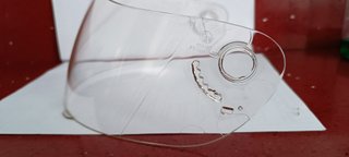 Visera de casco transparente