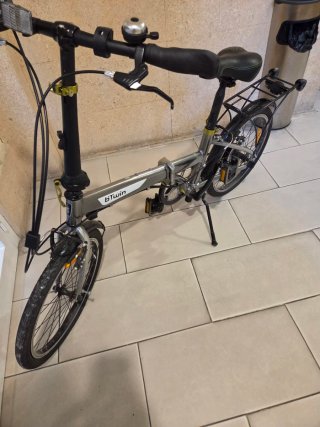 Bicicleta Plegable Btwin Gris