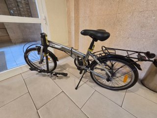Bicicleta Plegable Btwin Gris