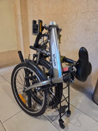Bicicleta Plegable Btwin Gris