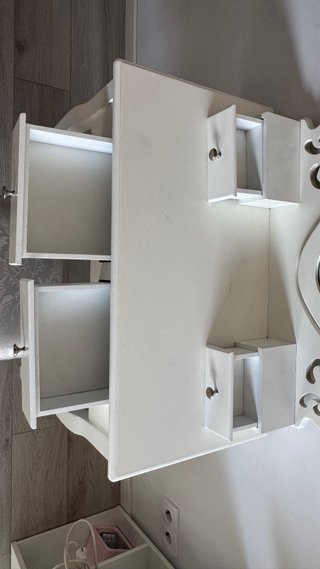 Tocador juvenil blanco con espejo