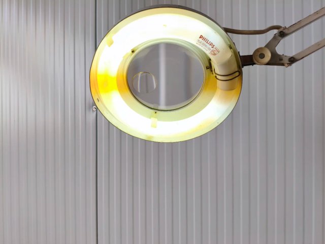 Lampada AFMA Flexo Antica con Lente d'Ingrandimento