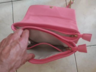 Borsa Enrico Coveri Rosa con Catena Oro