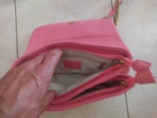Borsa Enrico Coveri Rosa con Catena Oro