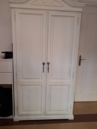Armario madera blanco vintage