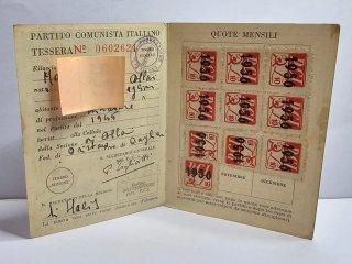 Tessera PCI 1956 Partito Comunista Italiano