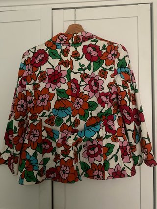 Americana Blanco flores multicolor