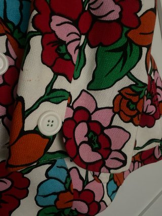 Americana Blanco flores multicolor