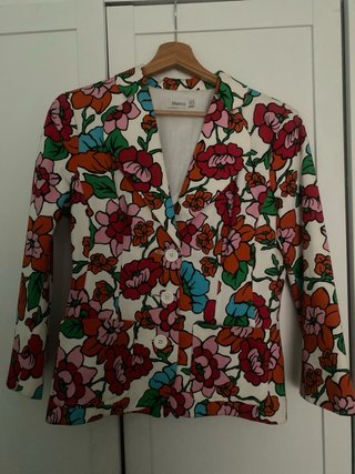 Americana Blanco flores multicolor