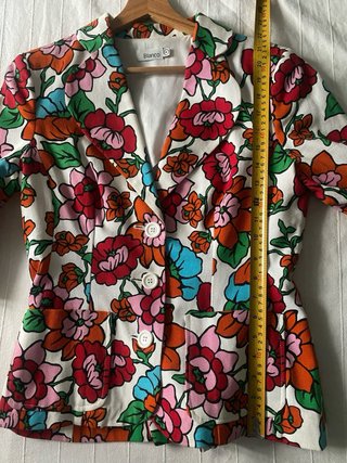 Americana Blanco flores multicolor