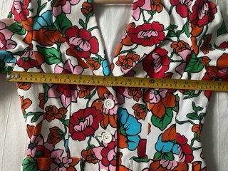 Americana Blanco flores multicolor