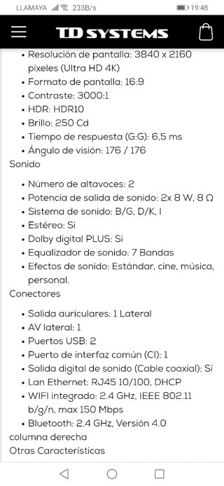 Smart TV 50 pulgadas