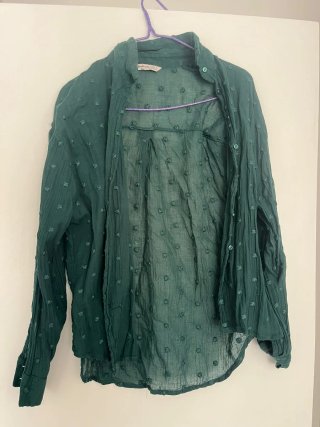 Blusa Stradivarius verde talla M