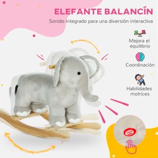 Elefante balancín niños de 2-4 años con sonido