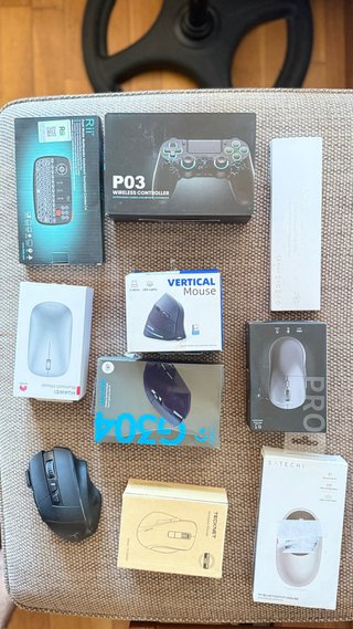 Lote 5 Ratones Gaming y Teclado Rii