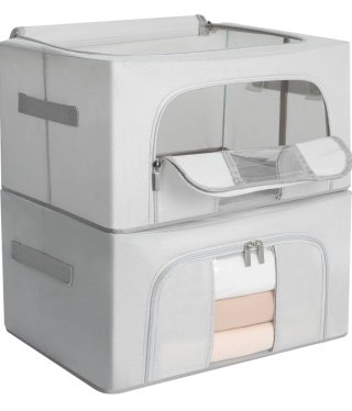 2 Bolsas Almacenaje Ropa 24L con Ventana