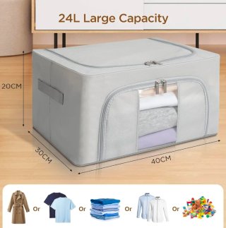 2 Bolsas Almacenaje Ropa 24L con Ventana