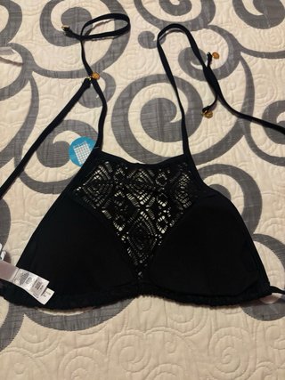 Top bikini negro encaje S/36/8