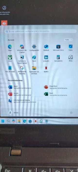 Portátil Lenovo Core i7 8va Gen 16GB RAM