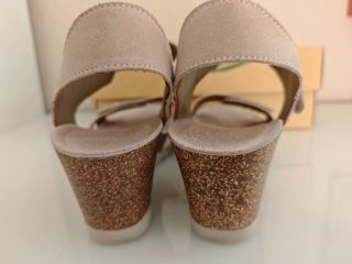 Sandalias  Cuña Panamá Jack Beige