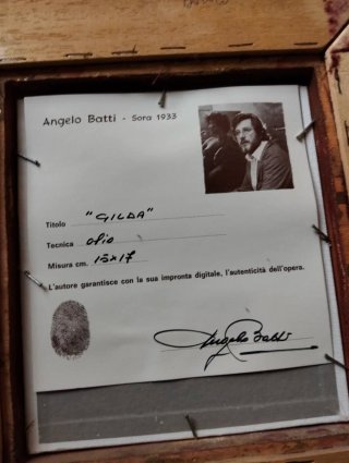 Cornice con dipinto Angelo Batti