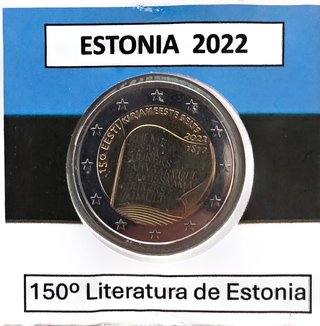 Moneda Estonia 2022 - 150 Años Literatura