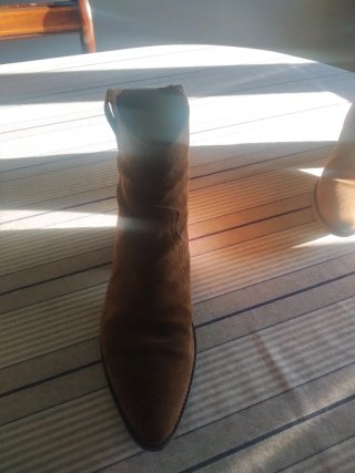 Botines de ante color camel