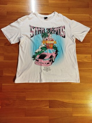 Camiseta Star Trails Coche Rosa