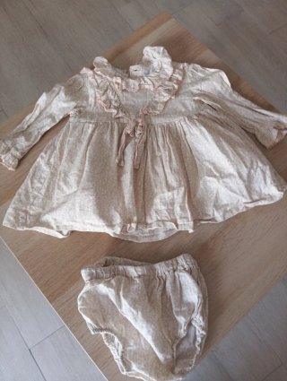 Vestido y braguita bebé 18 meses