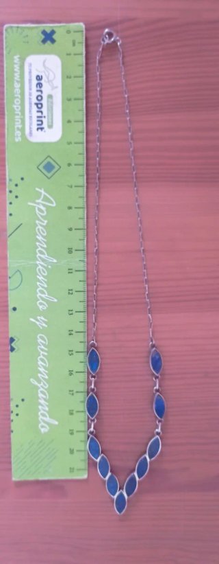 Conjunto de plata y lapislázuli.