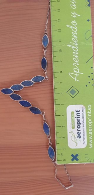 Conjunto de plata y lapislázuli.