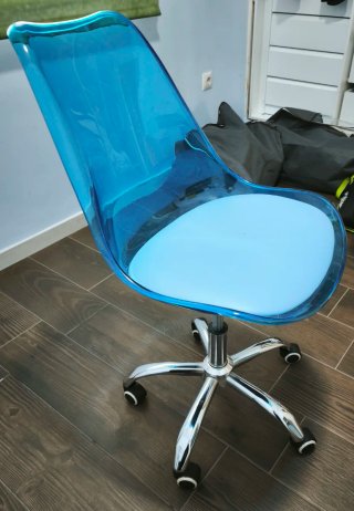 Silla Escritorio Azul Metacrilato