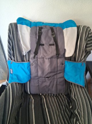 Funda para cochecito azul y gris