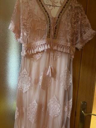Vestido rosa encaje M