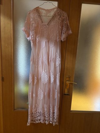 Vestido rosa encaje M