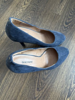 Zapatos de tacón azul marino talla 38