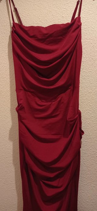Vestido graduación burdeos talla XS