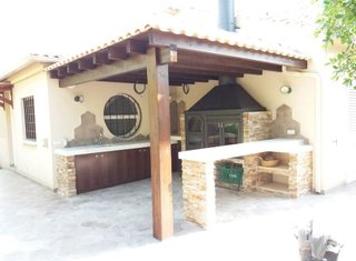 Barbacoa metálica chimeneas horno
