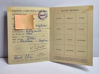 Tessera Partito Comunista Italiano 1957